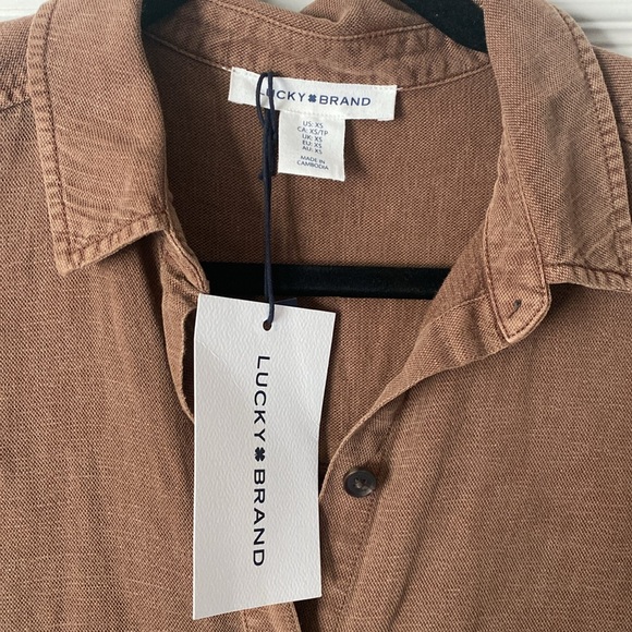 Lucky Brand Brown Button-Up Dress - Picture 2 of 3